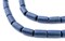 The Bead Chest Cobalt Blue Tube Natural Wood Beads (15x8mm): Organic Eco-Friendly Wooden Bead Strand for DIY Jewelry, Crafts, Necklace and Bracelet Making